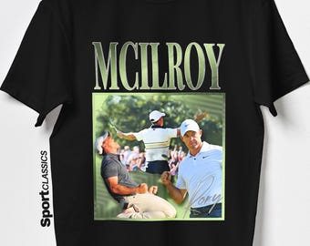 Maglietta da golf di Rory McIlroy, T-shirt da golf di McIlroy, Maglietta grafica da golf retrò, Regalo per appassionati di golf, Maglietta del golfista irlandese, Regalo per amanti del golf