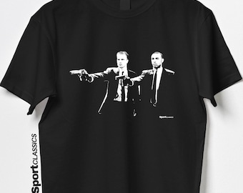 Dennis Bergkamp & Thierry Henry Pulp Fiction Style T Shirt | Arsenal T Shirt | Arsenal Shirt | Christmas Gift For Arsenal Fan Football Gift