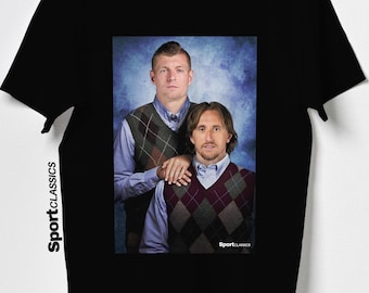 Toni Kroos & Luka Modric Step Bro Style T-shirt | Real Madrid T-shirt | Real Madrid Tröja | Julklapp till Real Madrid-fan fotbollspresent