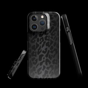 Black Leopard Print iPhone Case – Aesthetic Animal Pattern Soft CoverSnap case for iPhone  11,12,13,14,15,16 Mini,Plus, Pro, Pro Max