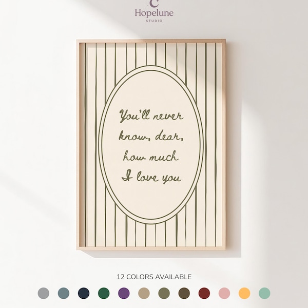 You'll Never Know Dear Nursery Wall Art, CUSTOM PHYSICAL PRINT, Vintage Nursery Wall Art for Boys Girls Room, Farmhouse Nursery Decor