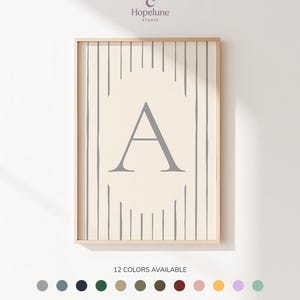 Gepersonaliseerde eerste afdruk kinderkamer, eerste poster voor babykamerdecoratie, alfabet eerste muurkunst, kinderkamerdecor, letternaamafdruk