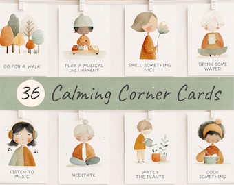 Calming Corner Flashcards, Сalming Сorner classroom, Calming Strategies Flashcards, Montessori Homeschool, Preschool Printables