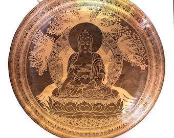 Handcrafted 7-Metal  Shakyamuni Buddha Gong (80cm) - Meditation, Sound Healing