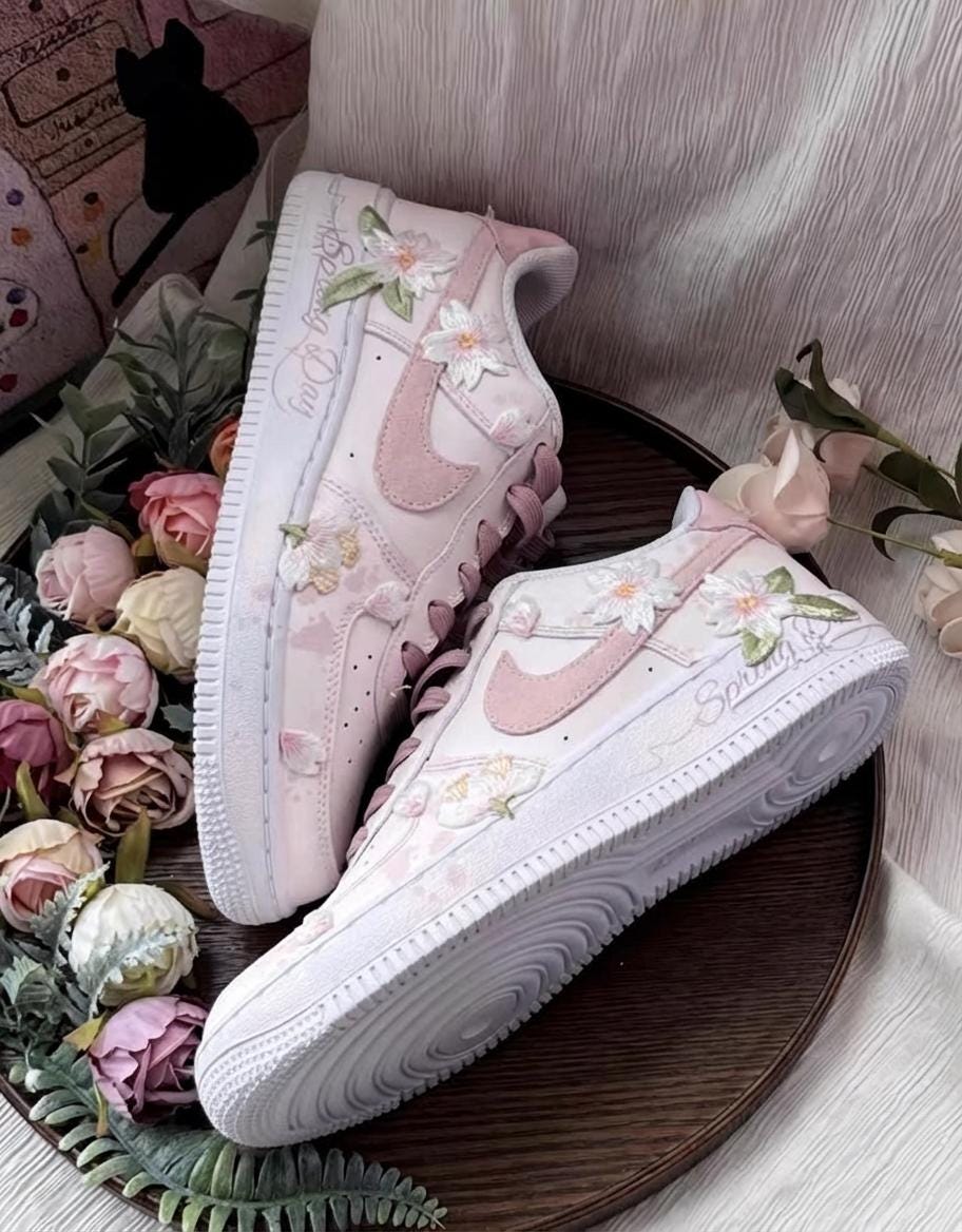 nike air force 1 pink flowers