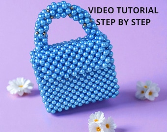 Beaded Bag Tutorial – Step by Step Video Guide for Pearl Handbag.