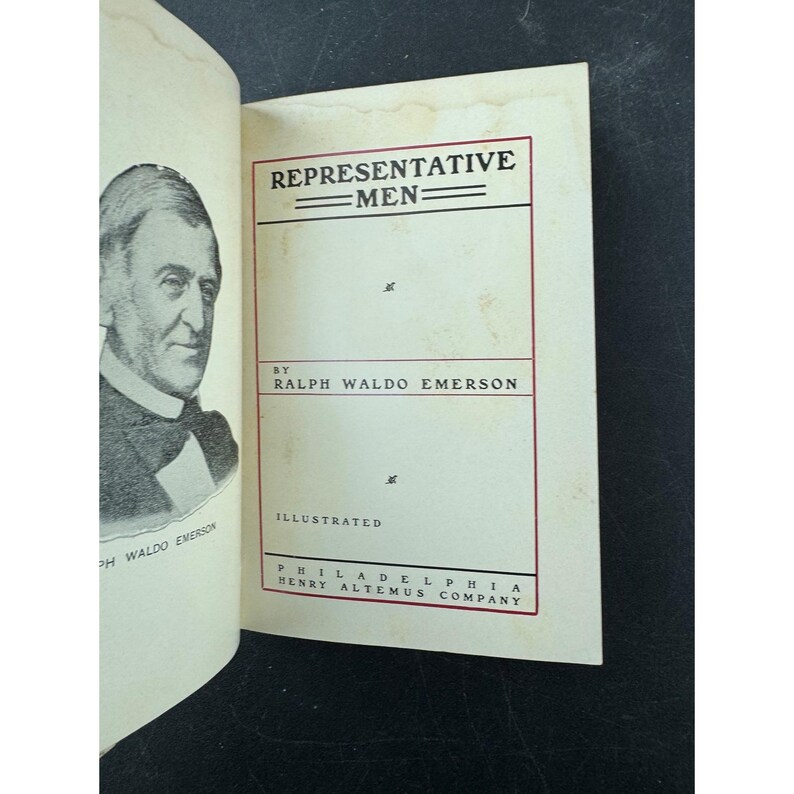 Representative Men Ralph Waldo Emerson Vintage 1895 Henry Altemus Illustrated image 3
