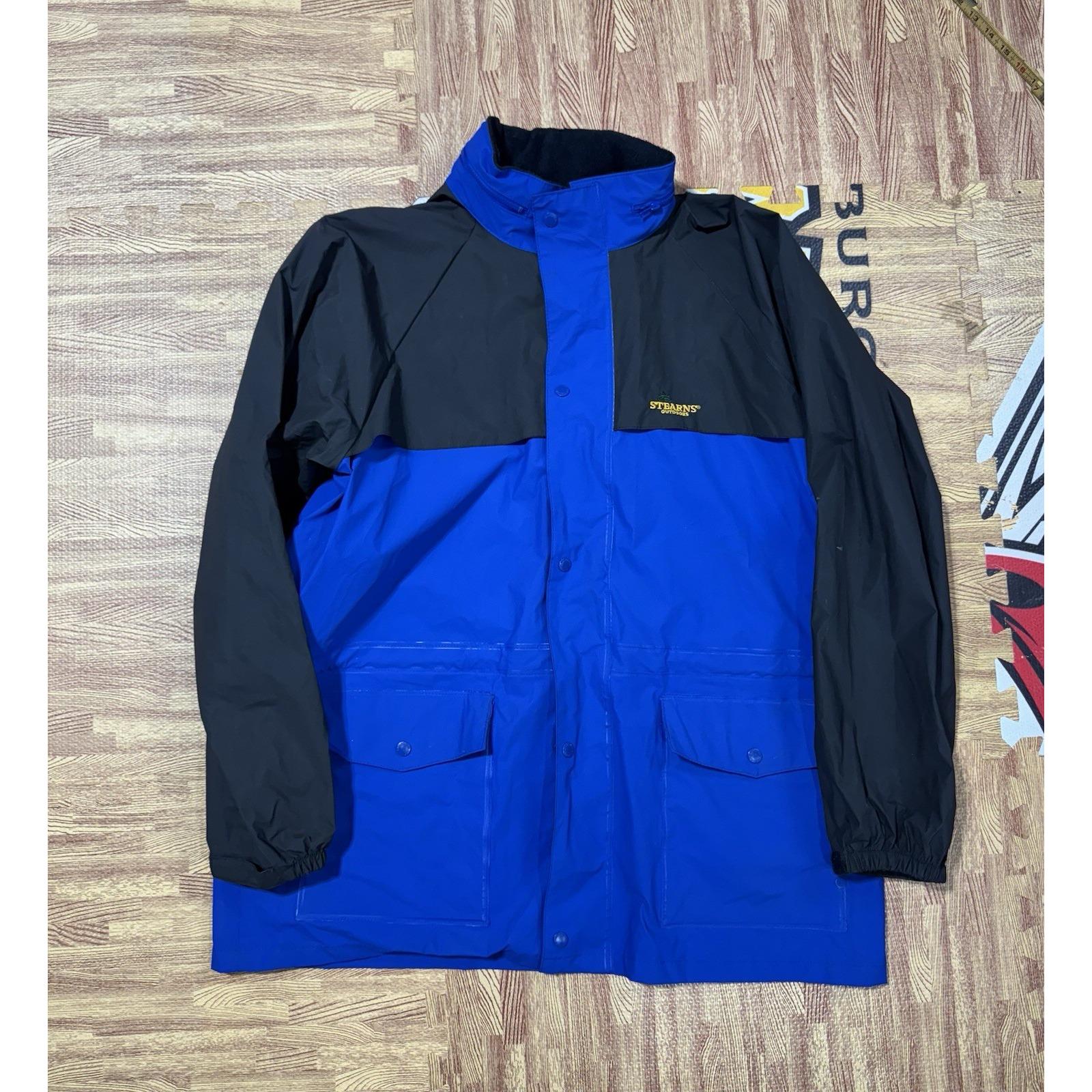 Stearns Rain Jacket Blue Black Colorblock Outdoor Coat Men's L - Etsy