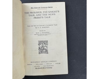 The Prologue The Knights Tale The Nuns Priest Tale Chaucer Riverside Literature