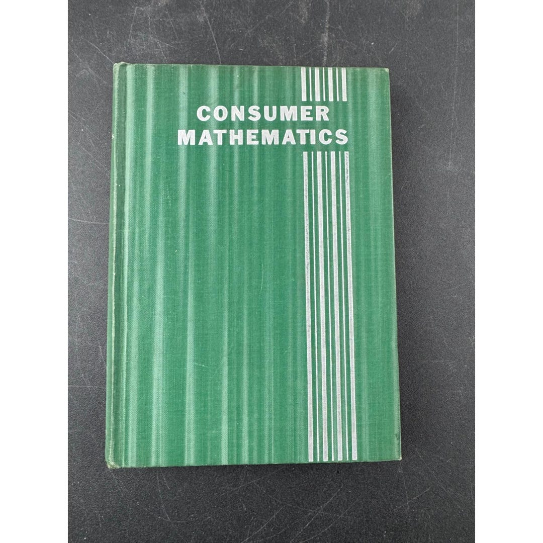 Vintage 1938 Consumer Mathematics Anne Louise Cowan Hardcover Textbook Green - Etsy