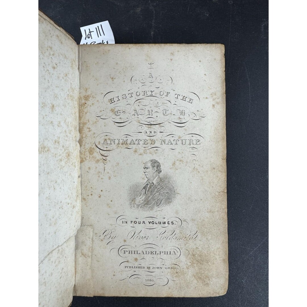 1850 A History of the Earth and Animated Nature Oliver Goldsmith