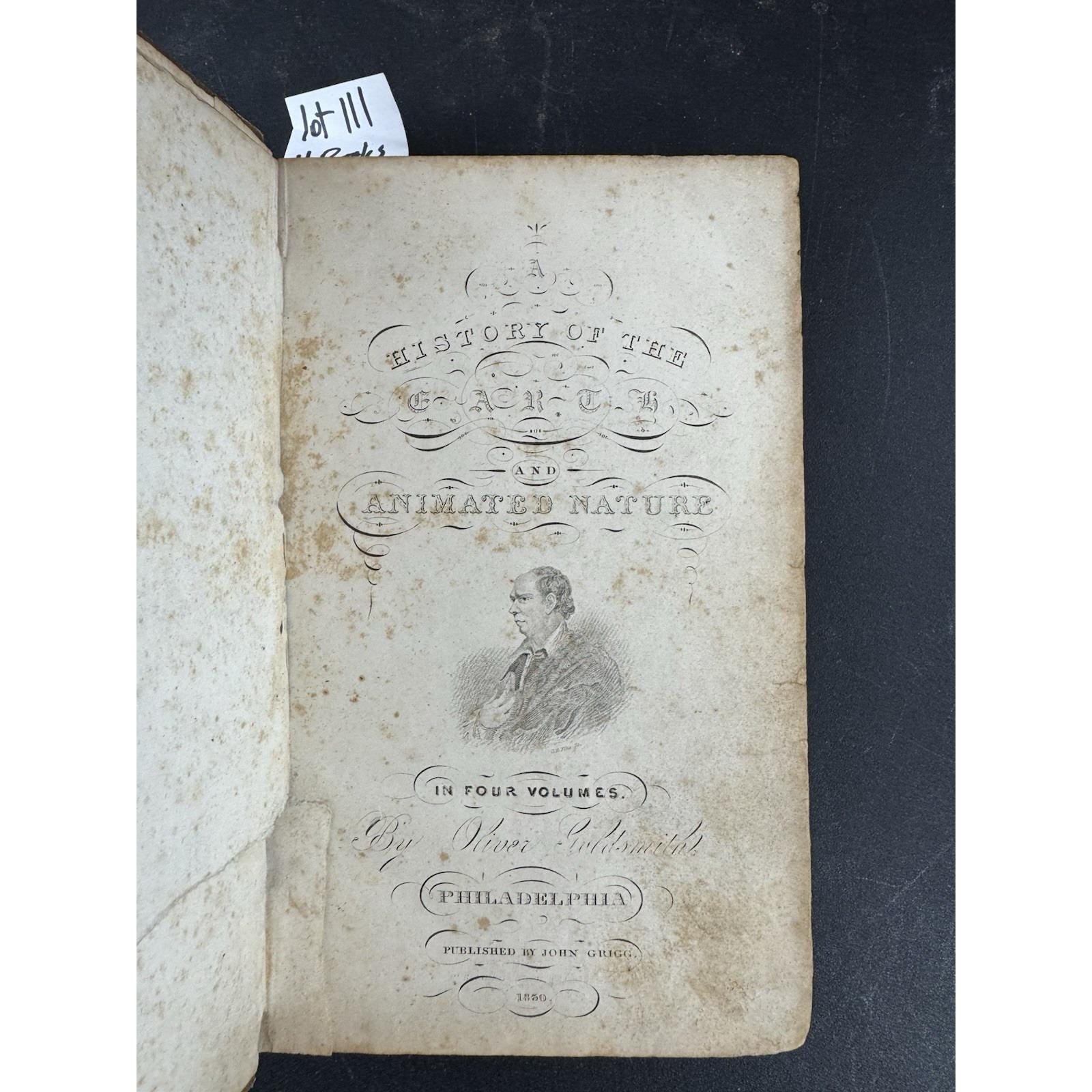 1850 A History of the Earth and Animated Nature Oliver Goldsmith