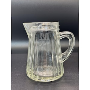 Anchor Hocking paneled glass syrup pitcher creamer