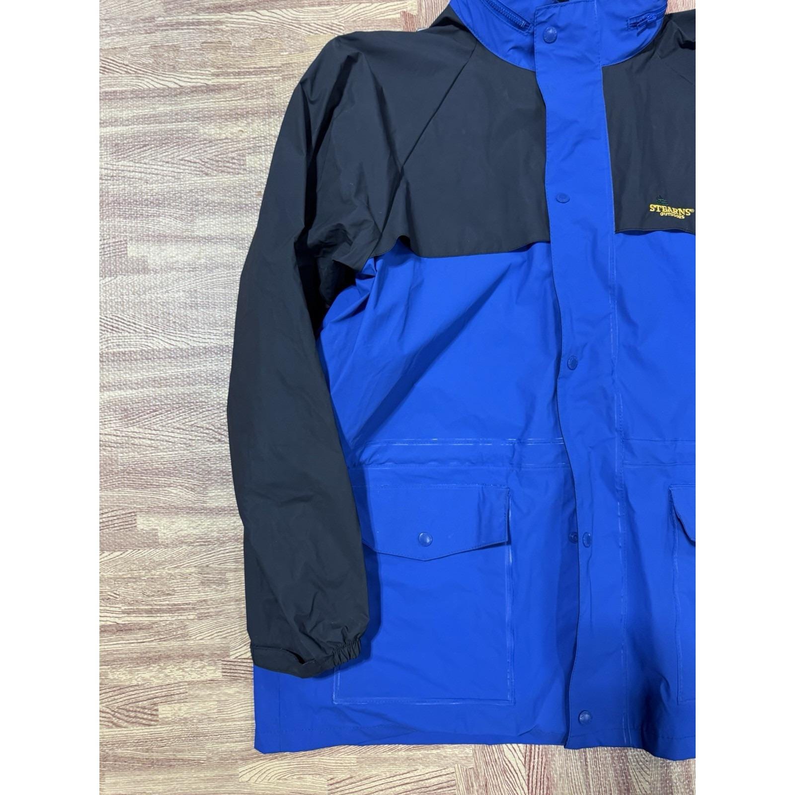 Stearns Rain Jacket Blue Black Colorblock Outdoor Coat Men's L - Etsy