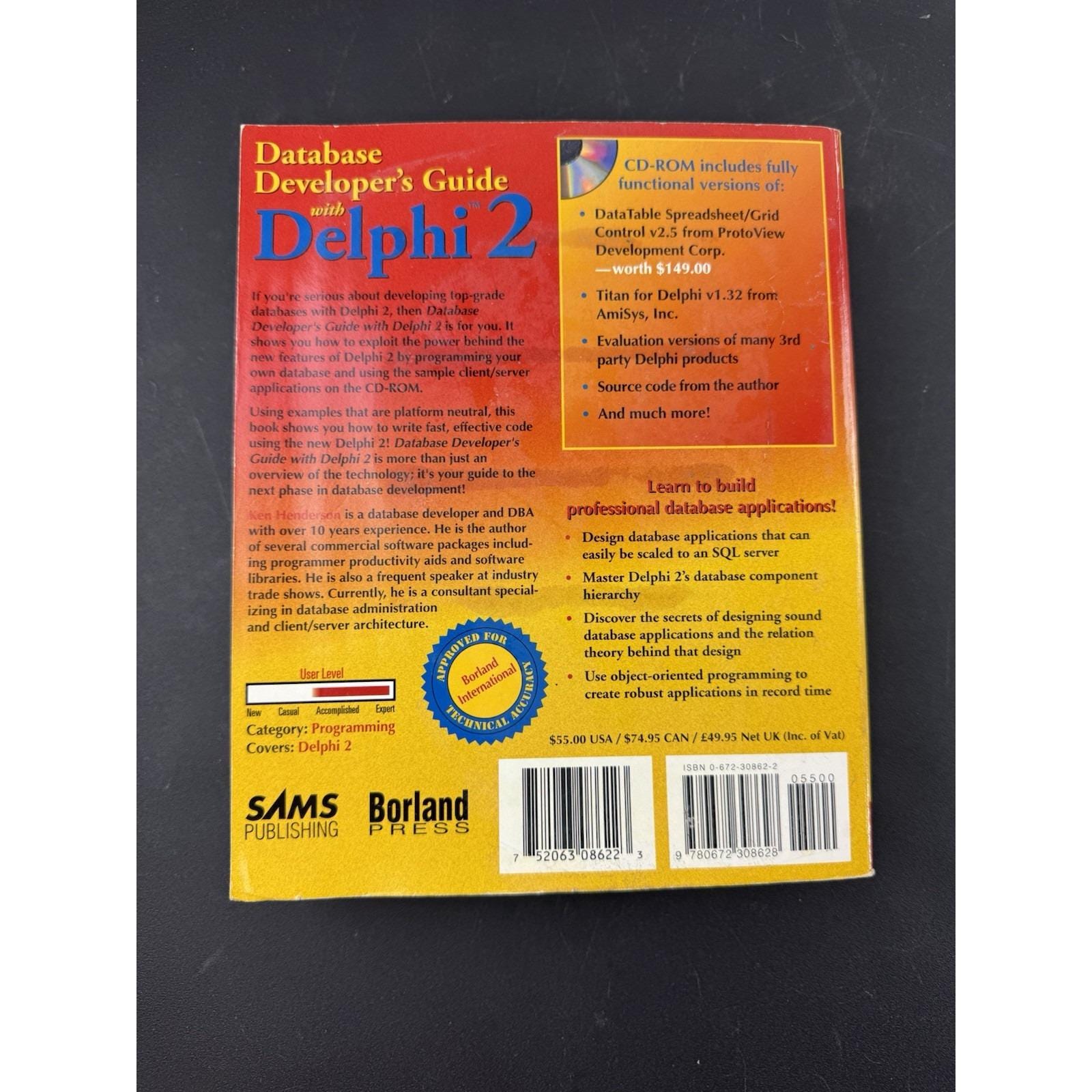 Database Developers Guide With Borland Delphi 2 1996 - Etsy Norway