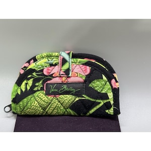 Vera Bradley Black Floral Jewelry Bag