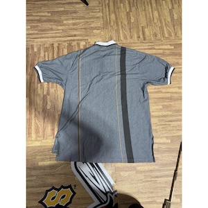 Vtg Izod Club polo blue and white stripe Men&#39;s M