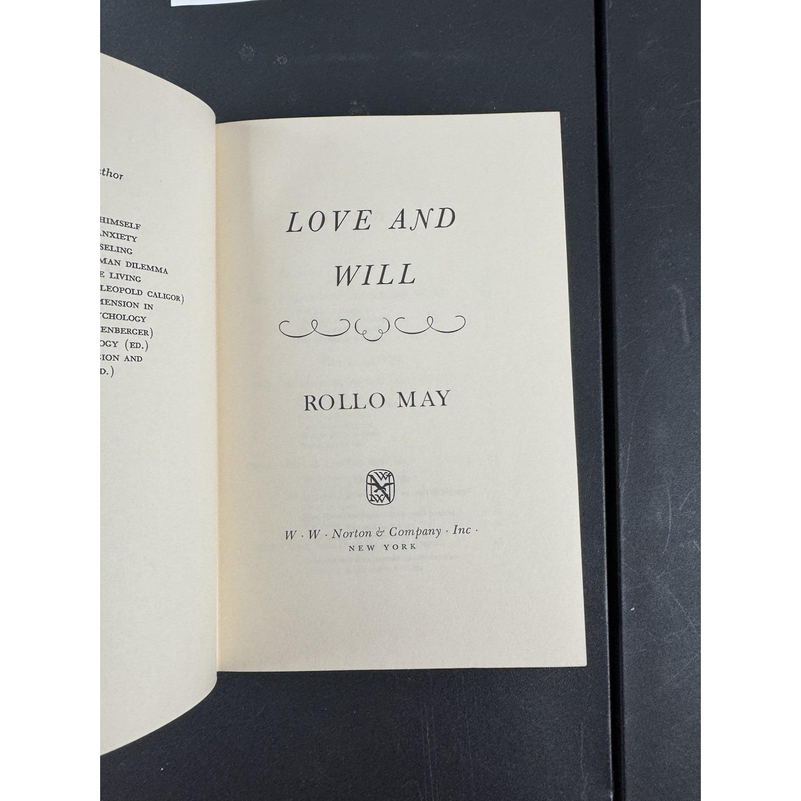 Love and Will by Rollo May 1st Ed., 1969 HC,DJ, Existential