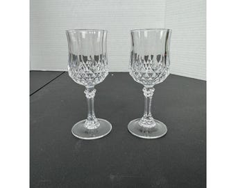 Cristal D'Arques Longchamp Crystal Cordials set of 2 Vintage