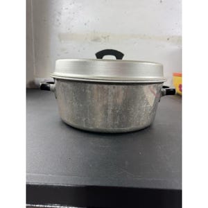 Vintage Wear-Ever No. 814 Aluminum Stock Pot w/Lid Made In The USA