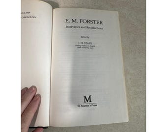 E. M. Forster Interviews and Recollections J. H. Stape 1993 Hardcover Ex-Library