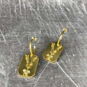 Versace Gold Medusa Charming Dangle Drop Earrings