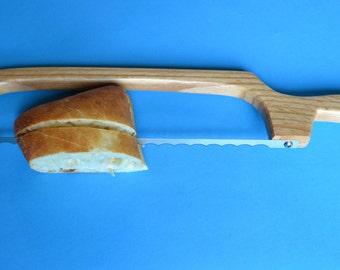 Handmade Oak  Bread Knife
