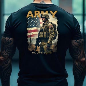 US Army Veteran Shirt, Patriotic Military Design (PNG)