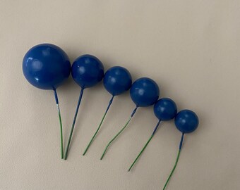 Set di 4 palline per torta: palline per torta argento glitterate. Decorazione per torta - Italia
