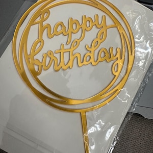 Happy Birthday Cake Topper | Acrylic Birthday Topper | Cake Topper | Acrylic Topper | Happy Birthday Topper | Cake Toppers | Cake Topper |