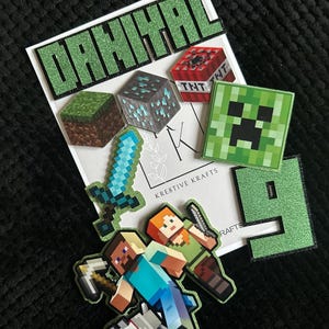 Mining Craft | Craft Mine | Cake Toppers Craft Mine | Mining Cake Toppers | Kids Cake Topper | Birthday Cake Craft Mine