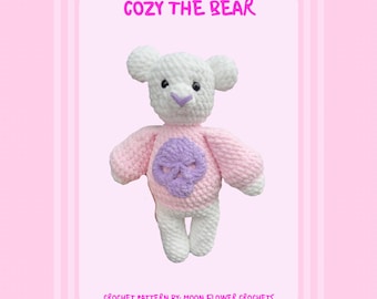 Cozy the Bear| Bear Crochet Pattern| Sweater Bear Crochet| Cute Crochet Bear| Low Sew Crochet Pattern (DIGITAL)