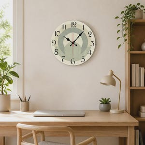 Orologio da parete moderno, rotondo e silenzioso - Design minimalista in legno per l'arredamento di casa