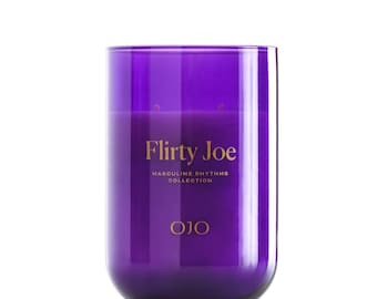 OJO Flirty Joe Scented 3 Wick 23 oz Jar Candle +96 Hour Long Burn Premium Blend Wax, Decorative Candle and Special Days Gifts