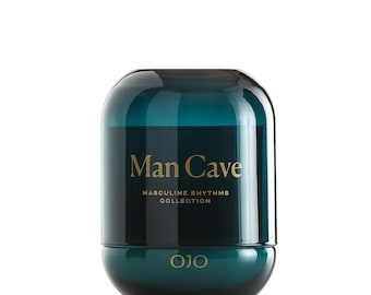 OJO Man Cave Scented Candle – 7.8 oz Jar Candle +35-Hour Long-Lasting Burn Premium Blend Wax, Home Fragrance and Gift for Special Days