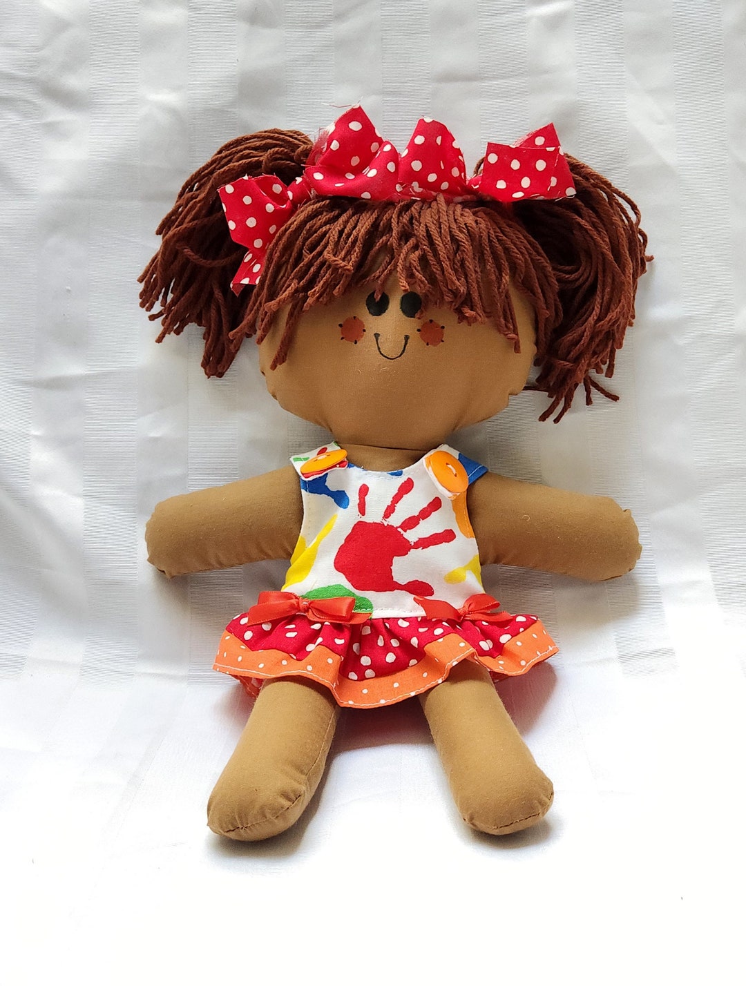 Lilliegiggles Brown Baby Rag Doll Named Monique Unique Handmade Doll ...