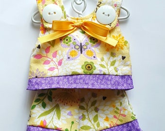 LillieGiggles Rag doll Clothes New! Butterfly Top and Shorts Set for  LillieGiggle rag dolls