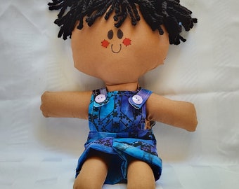 LillieGiggles Brown Baby Rag Dolls named Peaceful Pete cloth doll