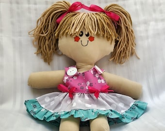 LillieGiggles  Rag Doll named  Silvia Light Shade Handmade  Rag Doll stands 12"