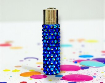 Handmade Rhinestone Clipper Lighter, Sparkly Bedazzled Lighter