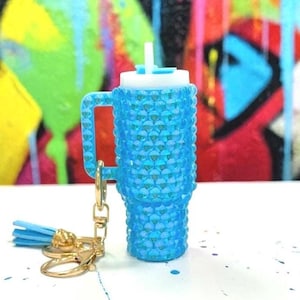 Rhinestone Stanley Keychain, Bling Stash-Keeper, Bedazzled Gift