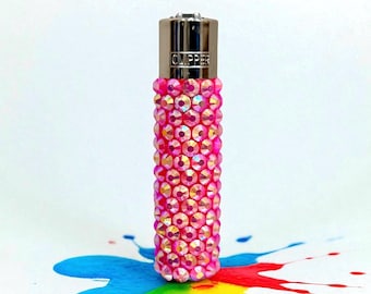 Handmade Rhinestone Clipper Lighter, Bedazzled Glam Lighter