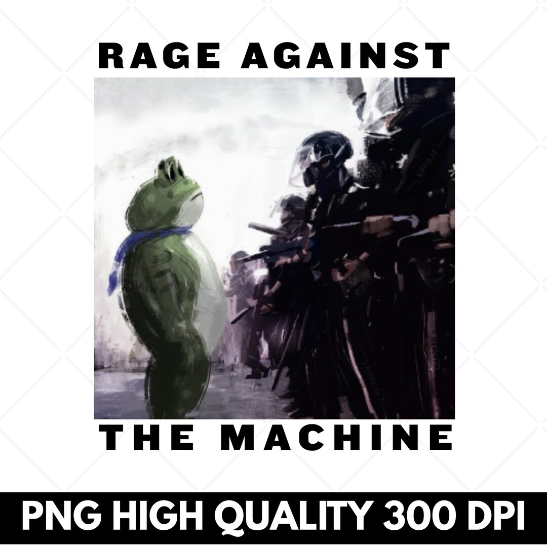 Rage Against the Machine Frog PNG, Protest Art Digital Download, Rebel ...