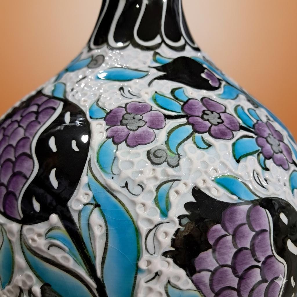 初期オスマン帝国時代製(?) イズニ-ク陶器(花瓶/水指し) 値引交渉歓迎/初期オスマン帝国時代製(?) イズニ-ク陶器花瓶・水指し