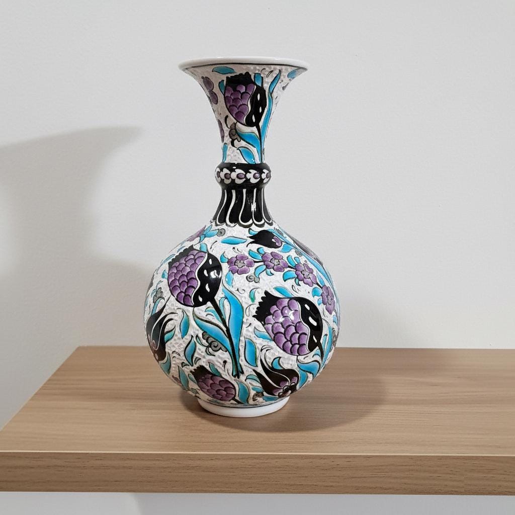 Jarrón De Cerámica Con Recubrimiento De Oro Blanco, Decoración De