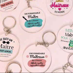 Teacher key ring, End of school year gift, Teacher gift idea