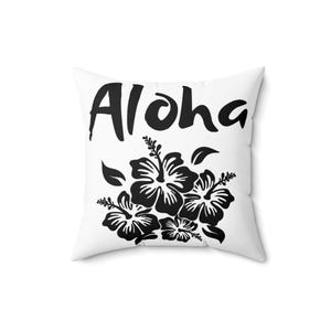 Aloha Spun Polyester Square Pillow