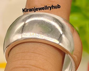 Sterling Silver Dome Ring: Chunky Minimalist Statement Band