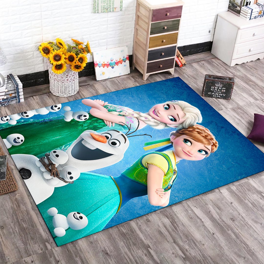 Elsa Round Rug Frozen Rug, Elsa Rug, Anna Rug, Kids Rug,personalized Rug,custom Rug ...