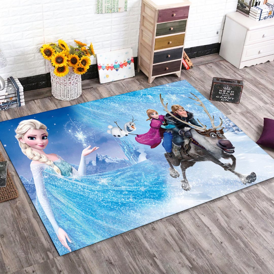 Frozen Rug Frozen Rug,elsa Rug,anna Rug,colorful Rug,kids Rug,personalized Rug ...